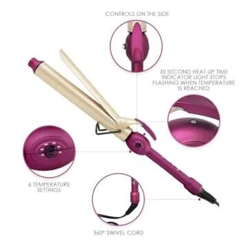 Mr Big Original Hair Curling Iron Wand - The Best, Longest XL Styling Curling Irons for Long Hair on The Market, Change Flat Bed Head Hair with This Waver Curler into Beach Waves, 9.5" Barrel, 1.25"