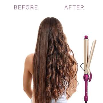 Mr Big Original Hair Curling Iron Wand - The Best, Longest XL Styling Curling Irons for Long Hair on The Market, Change Flat Bed Head Hair with This Waver Curler into Beach Waves, 9.5" Barrel, 1.25"