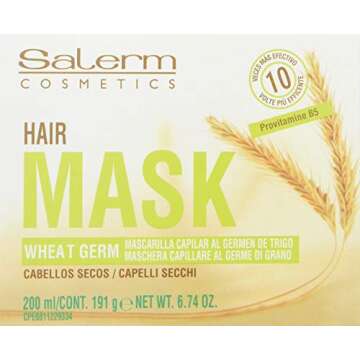 Salerm Cosmetics Salerm Wheat Germ Conditioning Hair Mask - Deep Hydration & Strengthening for All H...