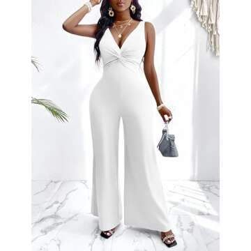 Stylish Wide Leg Jumpsuit for Women - Dressy & Casual