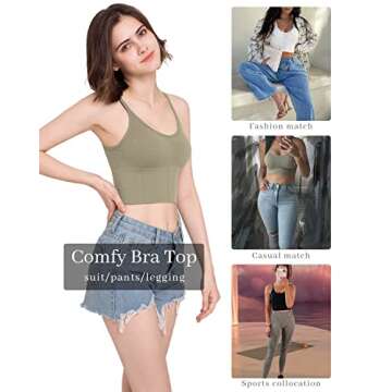 Eleplus 4-Pack Comfy Lounge Bra for Women Adjustable