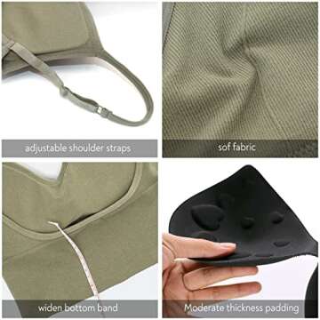 Eleplus 4-Pack Comfy Lounge Bra for Women Adjustable