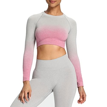 Aoxjox Seamless Crop Top Bras for Active Women