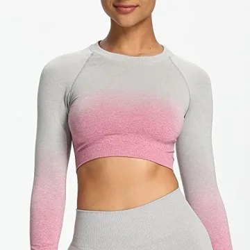 Aoxjox Seamless Crop Top Bras for Active Women