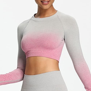 Aoxjox Seamless Crop Top Bras for Active Women