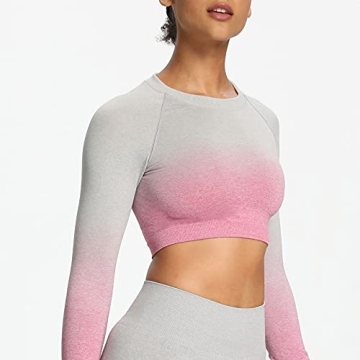 Aoxjox Seamless Crop Top Bras for Active Women