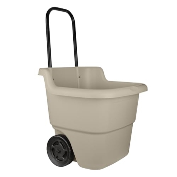 Suncast 15.5 Gallon Multi-Purpose Rolling Cart with Wheels