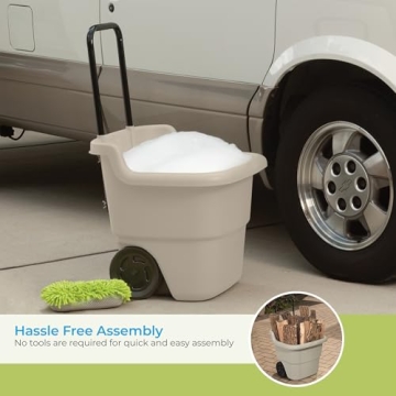 Suncast 15.5 Gallon Multi-Purpose Rolling Cart with Wheels