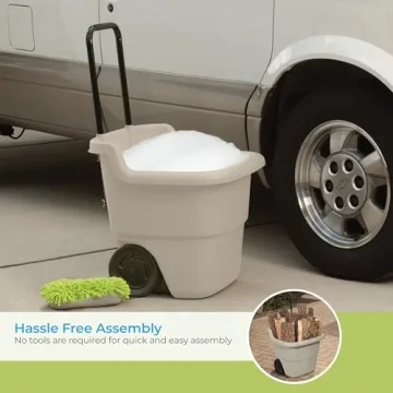 Suncast 15.5 Gallon Multi-Purpose Rolling Cart with Wheels