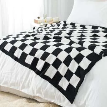 Carriediosa Checkered 50" x 60" Soft Throw Blanket