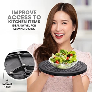 Lazy Susan Turntable Organizer for Kitchen and Home Use