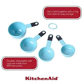 KitchenAid KE058OHAQA Classic Measuring Cups set of 4 Aqua Sky - Amazon Vine