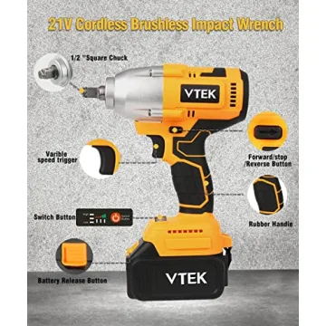 VTEK Brushless Impact Wrench with 700N.m Torque