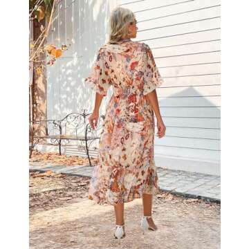 Meetrendi Women Floral Maxi Dress for Summer Weddings