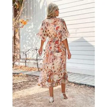 Meetrendi Women Floral Maxi Dress for Summer Weddings