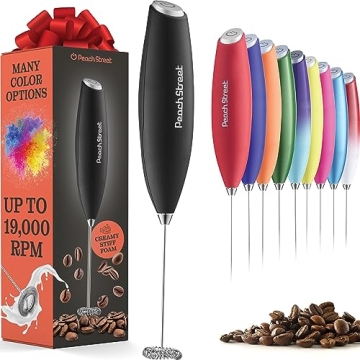 Powerful Handheld Milk Frother for Cafe-Quality Drinks