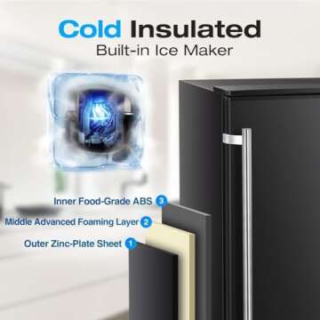 Kismile Ice Maker Machine for Home and Office, 80Lbs/Day