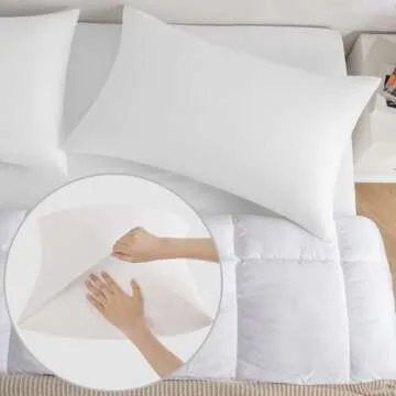 JELLYMONI Pillowcases King Set of 2 Cotton Envelope Pillow Covers Cream White 20×36in Bed Pillow Cases 100% Washed Cotton Soft Breathable (Pillows are not Included)