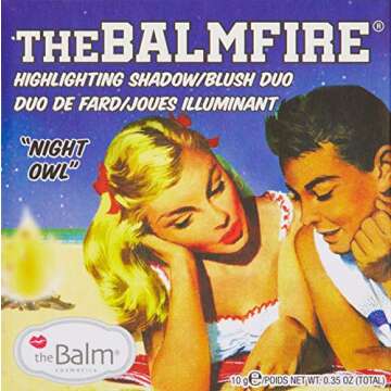 theBalm theBalmfire Night Owl Highlighting Shadow Blushes Duo, Eyeshadow, shimmery, Brighten Face Color, Long-lasting, (Dusk & Dawn), 2.24 ounces