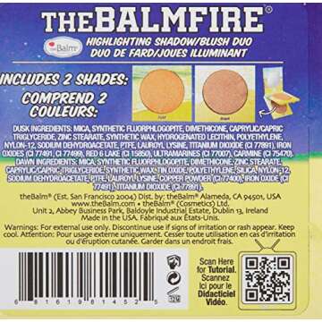 theBalm theBalmfire Night Owl Highlighting Shadow Blushes Duo, Eyeshadow, shimmery, Brighten Face Color, Long-lasting, (Dusk & Dawn), 2.24 ounces