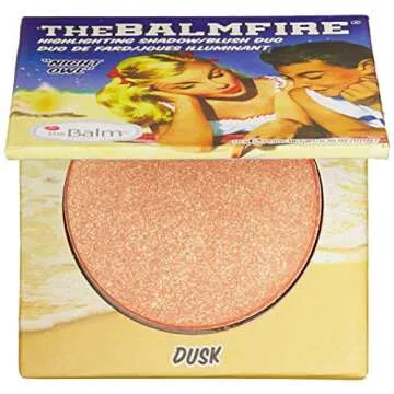 theBalm theBalmfire Night Owl Highlighting Shadow Blushes Duo, Eyeshadow, shimmery, Brighten Face Color, Long-lasting, (Dusk & Dawn), 2.24 ounces