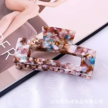 Large Tortoise Shell Claw Hair Clips for Thick Hair