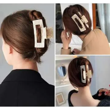 Large Tortoise Shell Claw Hair Clips for Thick Hair