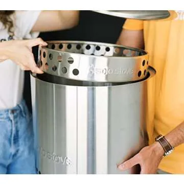 Solo Stove Bonfire Stand - Durable 304 Stainless Steel, Heat-Resistant, Portable Elevated Fire Pit Accessory for Safe Use on Decks and Camping - Ideal for Smokeless Fire Pits and Outdoor Fireplaces