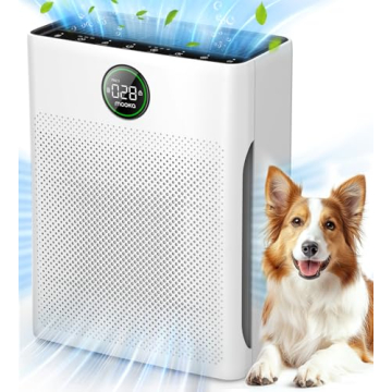 MOOKA Large Room Air Purifier for Pets - 2200sq.ft, Washable Filter, Air Quality Sensor