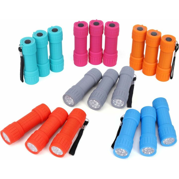 18-Pack Mini Flashlights with Batteries - Perfect for Camping