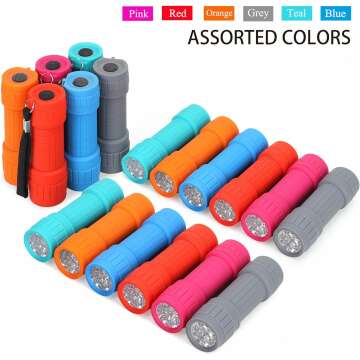18-Pack Mini Flashlights with Batteries - Perfect for Camping