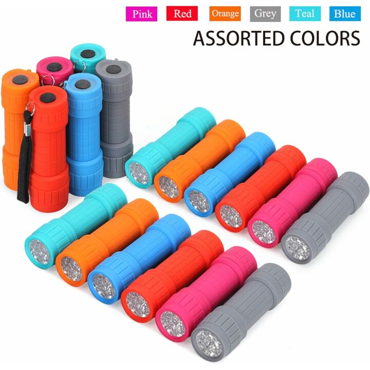 18-Pack Mini Flashlights with Batteries - Perfect for Camping