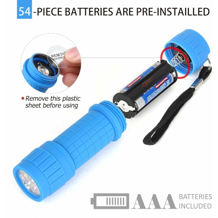 18-Pack Mini Flashlights with Batteries - Perfect for Camping