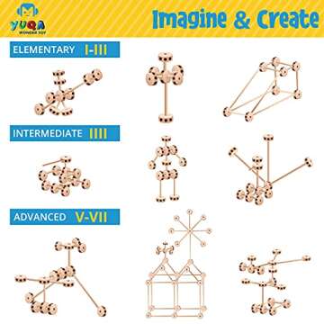 Building Blocks for Kids Ages 4-8 for Preschool Kids-60 Toys Blocks Set 6-12 Years Old to Create Various Shapes-Stimulating Different Toy for Children-Instruction Manual Included - Unique Gift