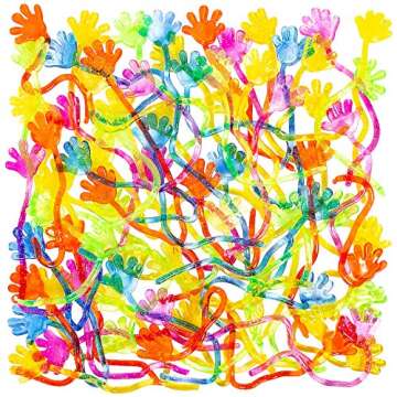 Colorful Vinyl Glitter Sticky Hands For Kids Fun