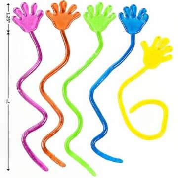 Colorful Vinyl Glitter Sticky Hands For Kids Fun