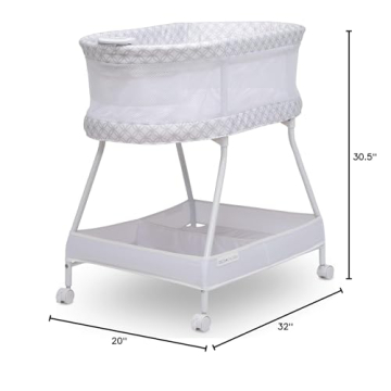 Delta Children Sweet Dreams Bassinet with Vibration and Music