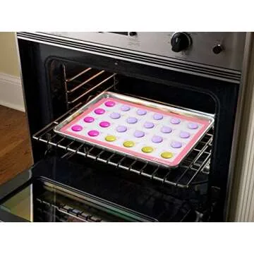 Aprince 2 Pack of Silicone Baking Mats Silicone Pastry Mat,Non-stick Baking Mat Pink 16.5x11.8x0.09 inch Silicone Mat Silicon Baking Mat Set Baking Mats Silicon Mats for Baking mats non stick silicone