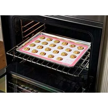 Aprince 2 Pack of Silicone Baking Mats Silicone Pastry Mat,Non-stick Baking Mat Pink 16.5x11.8x0.09 inch Silicone Mat Silicon Baking Mat Set Baking Mats Silicon Mats for Baking mats non stick silicone
