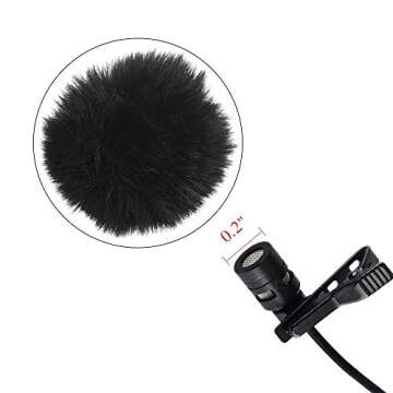 Premium Lavalier Wind Muff 2 Pack for Outdoor Recordings