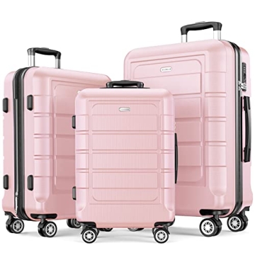 SHOWKOO Expandable Luggage Set - Durable and Stylish