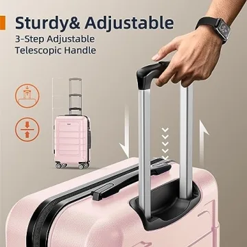 SHOWKOO Expandable Luggage Set - Durable and Stylish