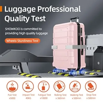SHOWKOO Expandable Luggage Set - Durable and Stylish
