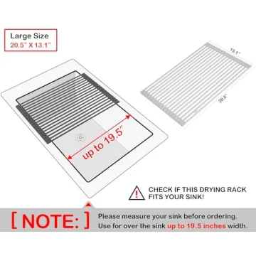 Surpahs Over Sink Roll-Up Dish Drying Rack - Stylish & Space Saving