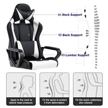 BestOffice Ergonomic High-Back Gaming Chair for Comfort