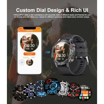 Rugged Military Smart Watch for Men with 100+ Sports Modes