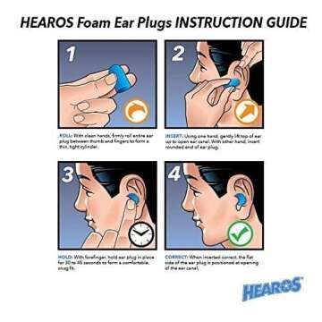 HEAROS Xtreme Foam Earplugs 33dB NRR 100 Pairs