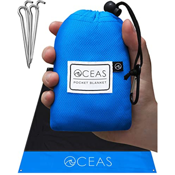 Oceas Outdoor Pocket Blanket - Ideal Sand Proof and Waterproof Picnic Blanket for Beach, Hiking, and...