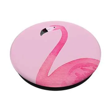 Cute Watercolor Pink Flamingo PopSockets PopGrip: Swappable Grip for Phones & Tablets