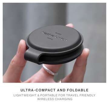 Native Union Voyage 2-in-1 Magnetic Wireless Charger – Foldable Travel Charging Station for iPhone...